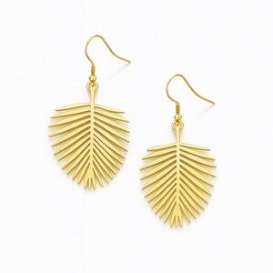 Golden Palm Drop Earrings